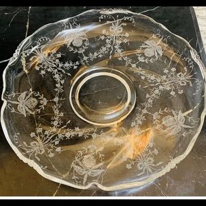 Fastoria Bows Orchids  and Ribbons Platter